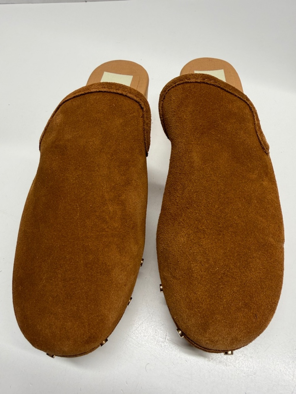 Dolce Vita Closen Clogs Slip On Open Back Mules Shoes Suede Brown New Size 7.5 - Picture 3 of 8